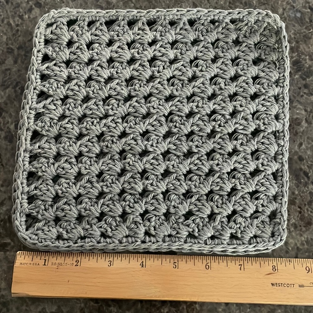 Crochet Washcloths, Dishcloths, Hot Pads, Trivets - Set of 2 100% Cotton - Picture 4 of 5